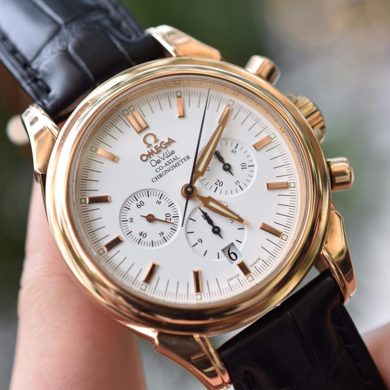 Đồng hồ Omega seamaster De Ville Automatic vàng đúc 18k full chính hãng -  đã bán